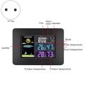 Wireless Weather Clock with Color Screen Weather Forecast Eu Plug