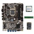 B75 Usb Btc Mining Motherboard+g630 Cpu+ddr3 4gb 1600mhz Ram+128g Ssd