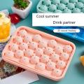 25 Grid Ice Cube Trays with Lids Ice Cube Mold Cube Bpa Free -blue