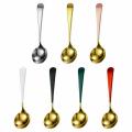 Metal Soup Spoons Stainless Steel Spoons for Soup Round Dinner Spoons