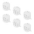 6pcs Surfboard Tail Rudder Slot for Fcs Style Fin Plugs,white