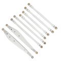8 Pcs Metal Link Rod Linkage Rear Trailing Arm Set for Axial Rbx10,2