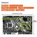 Btc Mining Motherboard with 4400cpu+fan+switch Cable Support Vga+hd