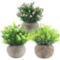 Fake Plants and Flowers Set Of 3-lifelike Faux Plants for Home Green