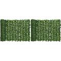 118x19.6in Artificial Hedges Fence Vine Leaf Decoration for Garden