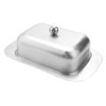 Stainless Steel Butter Dish Box Container Cheese Storage Keeper Tray