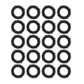 Garden Hose Washers Rubber Washers Seals,self Locking Tabs(20 Pieces)