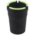 Glow In The Dark Cup-style Self-extinguishing Cigarette Ashtray Black