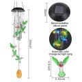 Bird Solar Wind Chimes,color-changing Wind Chimes,with Metal