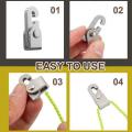 4pcs/pack Automatic Lock Hook with 5m Rope Camping Tent Hook