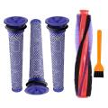 3 Pack Filters and 1 Pack Brush for Dyson V6 Dc59 Dc62 Vacuum Cleaner