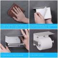 Toilet Paper Holder with Shelf, Toilet Paper Towel Roll Holder Silver