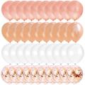 Rose Gold Confetti Latex Balloons, 50 Pack 12 Inch Balloons for Party