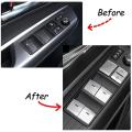 For Toyota Harrier Venza Car Window Lift Switch Button Sticker,silver