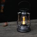 2x Retro Solar Hanging Candle Oil Lamp Garden Yard Lighting-gold