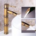 Brass Bamboo Style Faucet Single Handle Hot and Cold Water Tap B