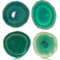 Green Stone Coaster,for Beverages,glass Agate Coasters,table Decor