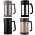 2x 500ml/17oz Thermo Mug Stainless Steel Vacuum Flasks Thermoses Grey