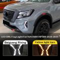 1 Pair Car Led Drl Fog Light for Nissan Navara Np300 2020 2021