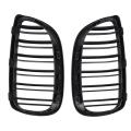 2pcs Front Bumper Kidney Sport Grill Grille for Bmw(bright Black)