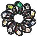 Golf Iron Covers Of Various Colors and Styles Both Men Women,black