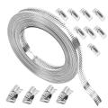 Hose Clamps Adjustable 10.5 M Hose Clamp Set for Home Gas Pipe