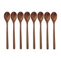8 Pcs Wood Soup Spoons for Eating Mixing Stirring Cooking, Utensi