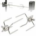 4pcs Meat Forks Clamp Grill Meatpicks Stainless Steel Barbecue Skewer