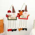 Diy Kids Wood Crafts Christmas Snowman Elk Pendant C