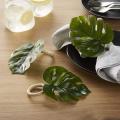 Monstera Napkin Rings Set Of 10, Faux Palm Tree, for Table Setting