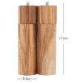Wooden Salt and Pepper Grinder,suitable for Picnic,barbecue, 2 Pieces
