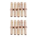 10 Pcs Gold Tone Brass Straight Hose Connector Joiner