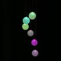 Solar Led Wind Chime Lights Crystal Ball Color Changing Spinner Lamp
