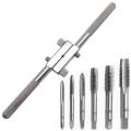 7pcs 7.7inch T-handle Ratchet Tap Holder Wrench Metric Plug Tap