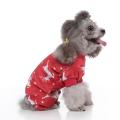 Christmas Elk Print Pet Pajamas for Dogs,warm Fleece Dog Jumpsuit -xl