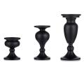Matte Black Candle Holders for Cone Candles Retro Iron Candlestick