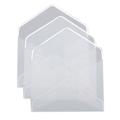 20pcs/set Hot Stamping Printing Paper Envelope Transparent Silver