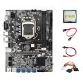 B75 Motherboard+g1620 Cpu+4pin to Sata Cable+sata Cable+switch Cable
