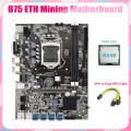 B75 Eth Mining Motherboard 8xpcie Usb Adapter+g540 Cpu+cable