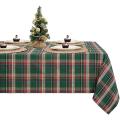 Green Christmas Tablecloth Checkered Cloth,for Table Decoration S