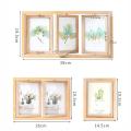 Creative Wood Rotating Photo Frame Home Decoration(three-frame)