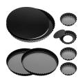 7pcs Tart Pans,11 Inch 9 Inch 4 Inch Pie Pan with Bottom for Baking