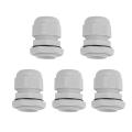5 X M20 20mm Whitewaterproof Compression Cable Stuffing Gland Lock