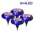 4pack 12 Led Solar Buried Disk Light Ground Lights for Landscape B