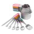 Includes 13 Stainless Steel Measuring Spoons and Cups & 1 Leveler