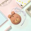 1000 Dpi Wired Optical Gaming Mouse Cute Bear Animal Brown Plastic