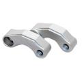 Pair Motorcycle Mirror Extender Risers Universal Adapter M10 Silver