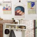 4 Pcs Wood Hangers for Hanging Clothes Adhesive Wall Hat Dark Brown