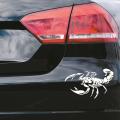 Car Decoration 3d Scorpion Decal Sticker Vinyl Sticker, White 40cm