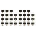 15 Pack Mini Chalkboards Place with Easel Stand - Wood Rectangle